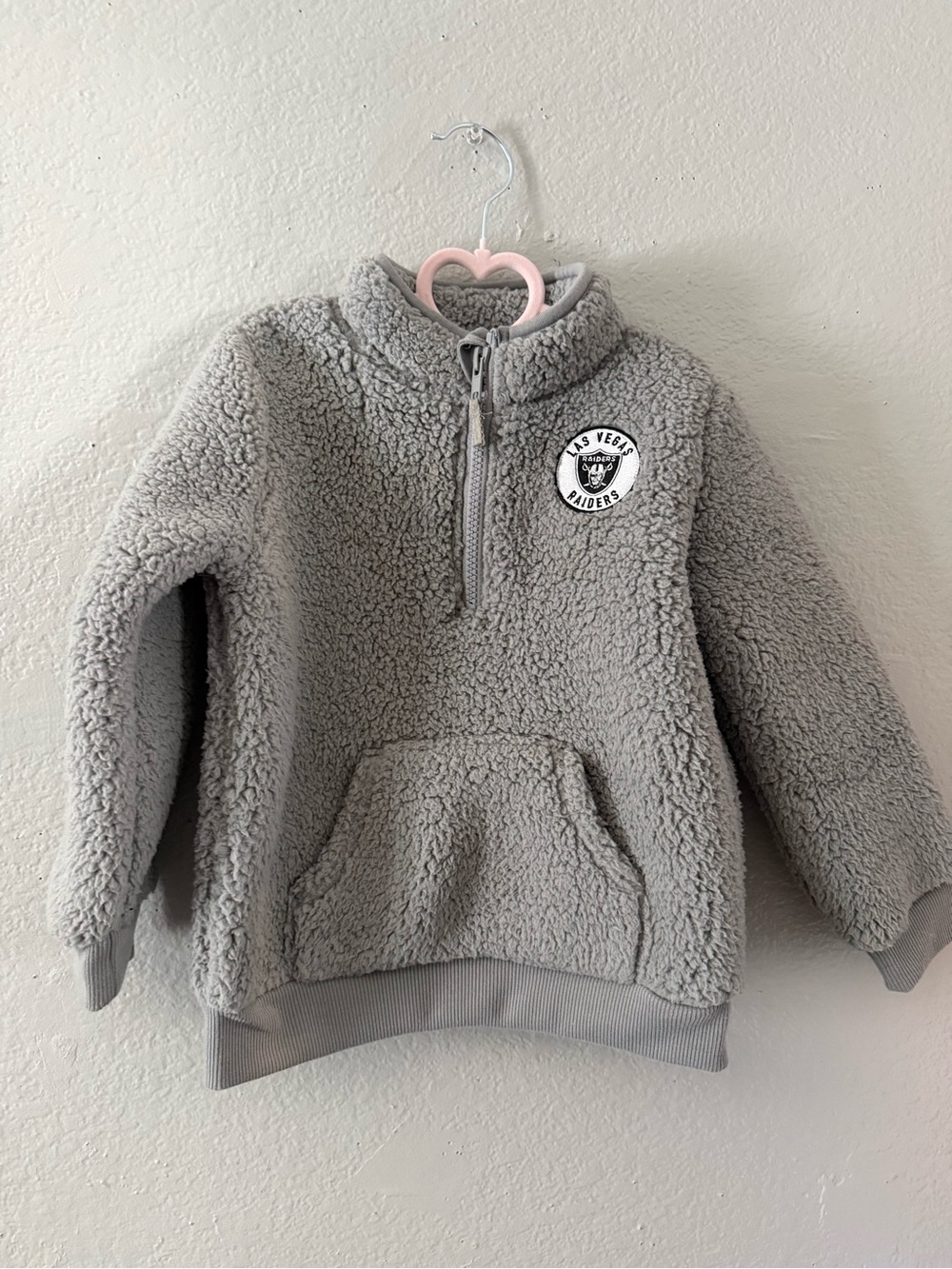NFL Kids Light Gray Sherpa Quarter-Zip